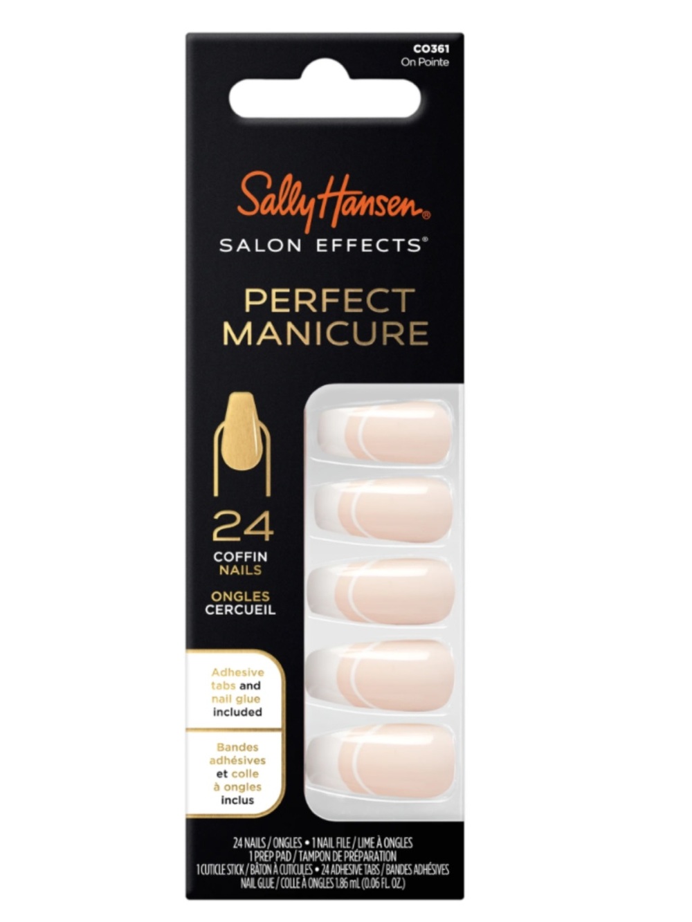 Sally Hansen Salon Effects Perfect Manicure, On Pointe, Press On Nails